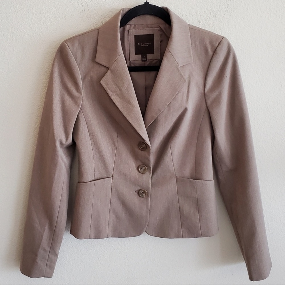 The limited taupe blazer size 0